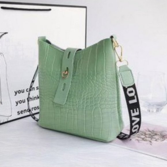 Handbags - New Ladies Crocodile bucket bag Green 240